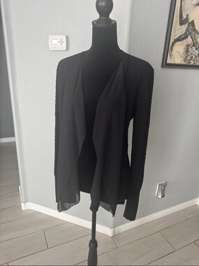 Simply Vera Lightweight Black Open-Front Cardigan